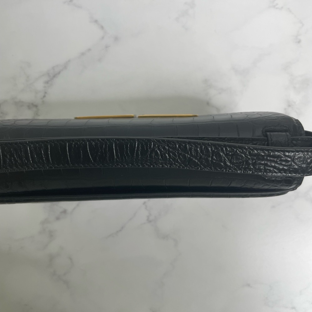 Balenciaga Gossip Small Croc Embossed Leather Shoulder Bag - Picture 7 of 16